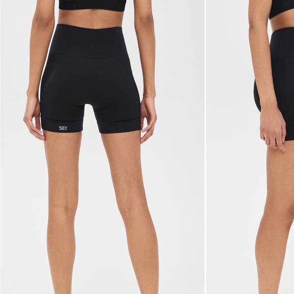 Set Active sculpt flex Black High-Waisted bike shorts - Picture 2 of 5